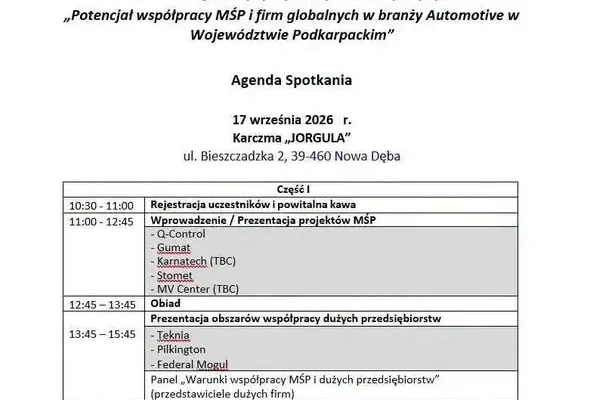 Panel motoryzacyjny w Nowej Dębie – szansa na współpracę z globalnymi firmami