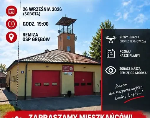 Spotkanie informacyjne w OSP Grębów – poznaj projekt i nowoczesny sprzęt ratowniczy