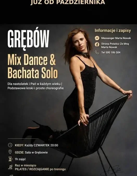 Grębów: taneczne czwartki dla pań – ruszają zajęcia Mix Dance i Bachata Solo