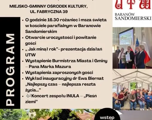 Baranów Sandomierski: Inauguracja roku akademickiego UTW już 1 października