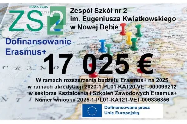 Nowa Dęba: ZS nr 2 z dodatkowym dofinansowaniem Erasmus+ na zagraniczne staże