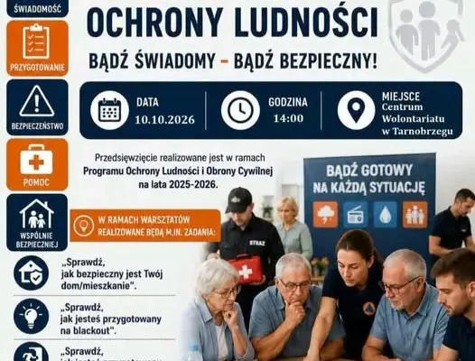 Powszechne Warsztaty Ochrony Ludności w Tarnobrzegu – „Bądź świadomy – bądź bezpieczny!”