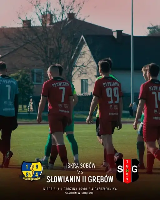 Rezerwy Słowianina Grębów zagrają w Sobowie z Iskrą