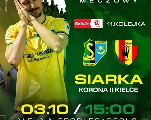 Siarka Tarnobrzeg kontra Korona II Kielce – 11. kolejka Betclic III ligi