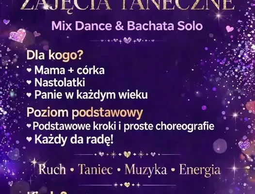 Grębów: ruszają zapisy na zajęcia taneczne dla Pań — Mix Dance i Bachata Solo