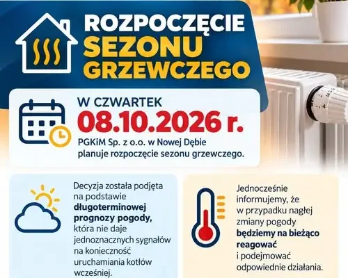 Nowa Dęba: sezon grzewczy 2026/2027 startuje 8 października