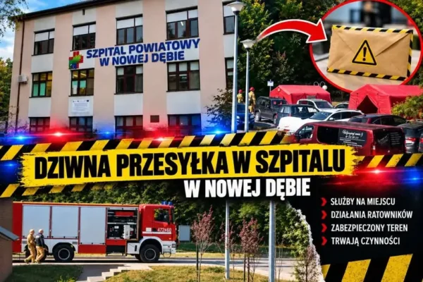 Podejrzana przesyłka w placówce medycznej w Nowej Dębie – ewakuacja i akcja służb
