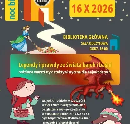 Noc Bibliotek w Tarnobrzegu – zagadki, warsztaty i spotkanie z autorem
