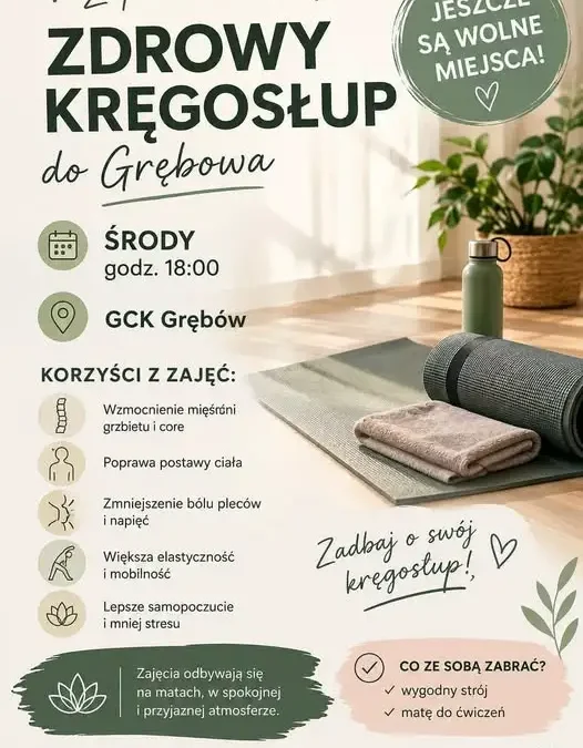 Zdrowe plecy w Grębowie – nowe zajęcia gimnastyczne w GCK