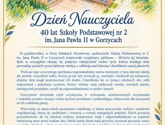 40-lecie Szkoły Podstawowej nr 2 im. Jana Pawła II w Gorzycach