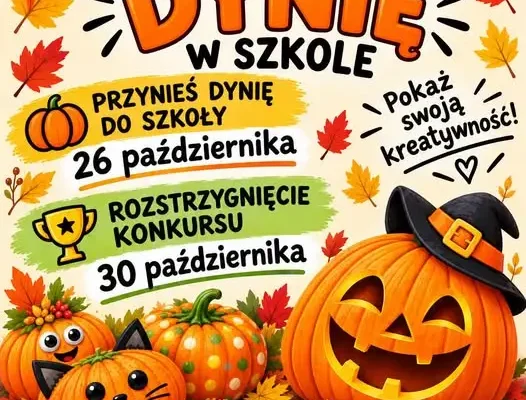 Konkurs na najciekawszą dynię w ZSO Grębów – rozstrzygnięcie 30 października
