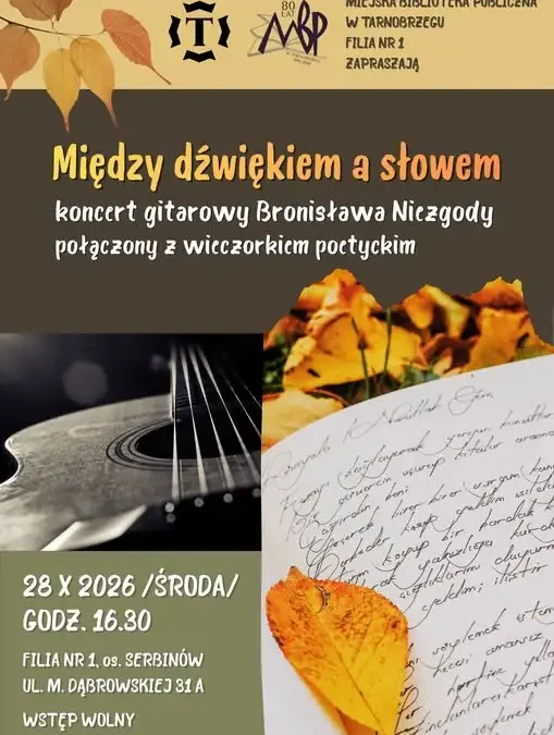 Gitara i poezja w bibliotece na Serbinowie – wyjątkowy wieczór już 28 października