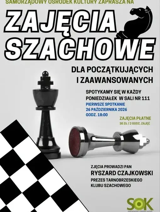 Szachy w SOK: rusza nowy cykl zajęć dla początkujących i zaawansowanych