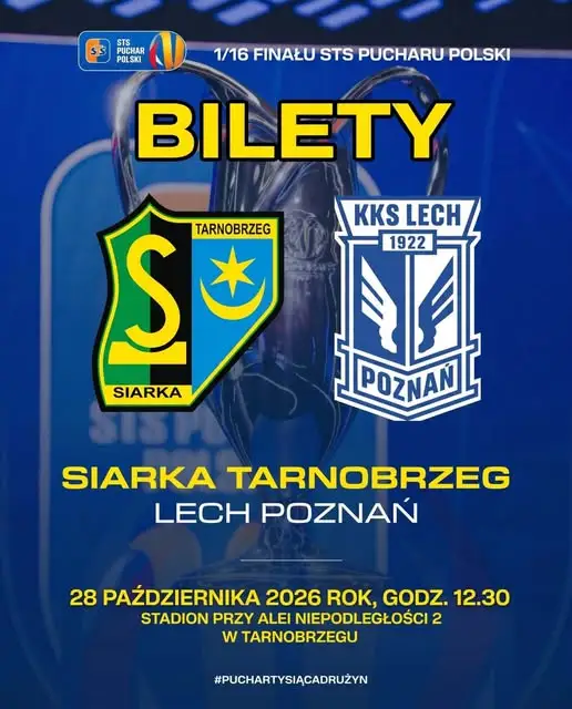 Tarnobrzeg: dodatkowe 650 miejsc na mecz z Lechem Poznań