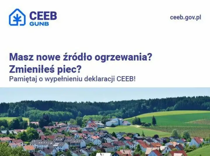CEEB: obowiązek deklaracji przy każdej zmianie źródła ciepła – przypomnienie dla mieszkańców gminy Grębów